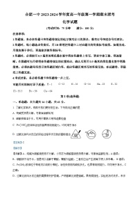 90，安徽省合肥市第一中学2023-2024学年高一上学期期末考试化学试题