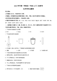 浙江省丽水市三校联考2023-2024学年高一上学期12月月考化学试题（Word版附解析）