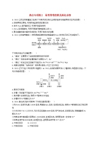 适用于新高考新教材广西专版2024届高考化学一轮总复习热点专项练2高考常考的铁及其化合物