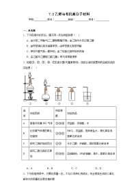 高中化学人教版 (2019)必修 第二册第二节 乙烯与有机高分子材料测试题