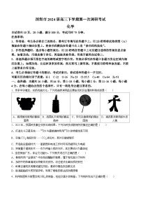 广东省深圳市2024届高三下学期第一次调研考试化学试卷（word含答案）