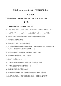 河北省衡水市安平县2023-2024学年高二下学期开学考试化学试题（含答案）