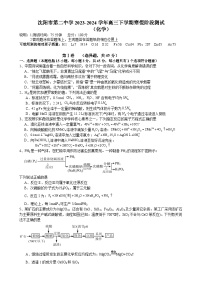 辽宁省沈阳市第二中学2023-2024学年高三下学期寒假阶段测试（开学考）化学试卷（含答案）