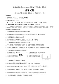 重庆市渝北区2023-2024学年高三下学期2月月考化学试题（含答案）