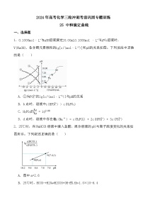 2024年高考化学三轮冲刺考前巩固专题训练25 中和滴定曲线