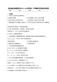 四川省泸县第四中学2023-2024学年高一下学期开学考试化学试卷(含答案)