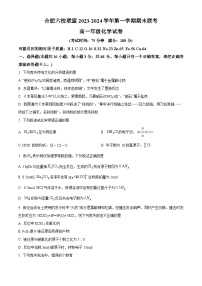 安徽省合肥市六校联盟2023-2024学年高一上学期1月期末化学试题（原卷版+解析版）