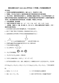 湖北省部分高中2023-2024学年高三下学期2月质量检测化学试卷（含答案）
