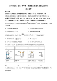 江苏省苏州市2023-2024学年高三上学期期末考试化学试卷（Word版附解析）