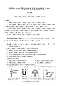 湖南省岳阳市2023届高三教学质量监测（一）化学试卷及答案