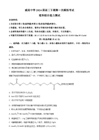 四川省内江市威远中学2023-2024学年高三下学期第一次模拟考试化学试题（Word版附解析）