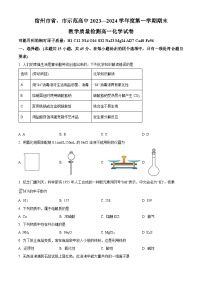 安徽省宿州市十三校联考2023-2024学年高一上学期期末化学试卷（Word版附解析）