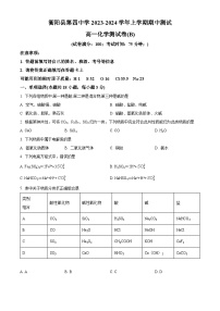 湖南省衡阳市衡阳县第四中学2023-2024学年高一上学期11月期中考试化学试题（原卷版+解析版）