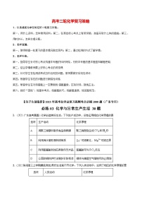 最新高考化学总复习高频考点必刷1000题  必练03  化学与生产生活30题（广东专用）