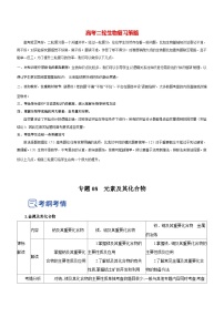 最新高考化学二轮复习讲练测  专题08 元素及其化合物（讲）