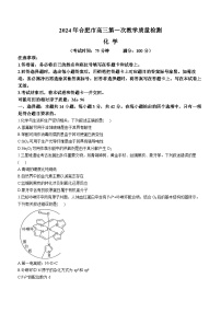 2024合肥高三下学期一模考试化学含答案