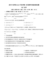 福建省泉州市泉州中远学校2023-2024学年高二上学期11月期中化学试题（原卷版+解析版）