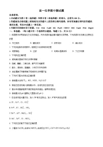 山东省淄博市美达菲双语高级中学2023-2024学年高一上学期期中考试化学试题（原卷版+解析版）