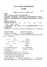 2024届福建省三明市高三下学期3月质检（一模）化学试题及答案