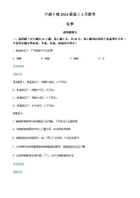 浙江省宁波十校联盟2023-2024学年高三下学期3月联考试题（二模） 化学（解析版）