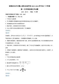 湖南省长沙麓山国际实验学校2023-2024学年高二下学期第一次学情检测化学试卷（Word版附解析）