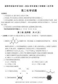 化学-陕西省咸阳市实验中学2023-2024学年高二下学期第一次月考