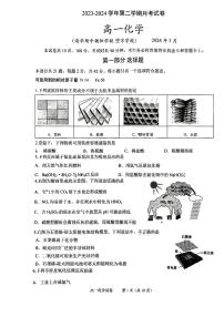 北京市清华大学附属中学朝阳学校2023-2024学年高一下学期3月月考化学