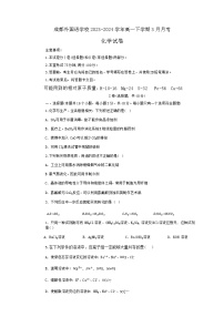 四川省成都外国语学校2023-2024学年高一下学期3月月考化学试题（含答案）