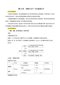 第34讲  生物大分子 与合成高分子- 2024年高考化学大一轮复习【精讲精练】