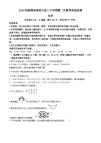2024届湖南省岳阳市高三下学期第二次教学质量监测（二模）化学试题（含答案）