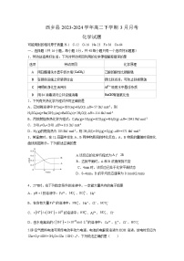 陕西省汉中市西乡县2023-2024学年高二下学期3月月考化学试题（含答案）