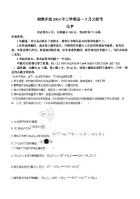 2024湖南省多校高一下学期3月大联考化学试题含解析