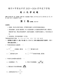 吉林省梅河口市第五中学2023-2024学年高二下学期4月月考化学试卷（Word版附答案）