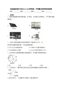 河北省沧州市十校2023-2024学年高一下学期3月月考化学试卷(含答案)