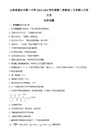 山东省烟台市第一中学2023-2024学年高三下学期4月份月考化学试题（原卷版+解析版）