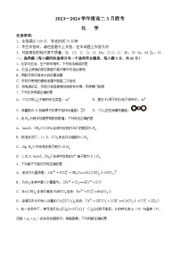 广西部分学校2023-2024学年高二下学期3月联考化学试卷