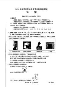 2024届广东省湛江市高三下学期第二次模拟测试化学试题