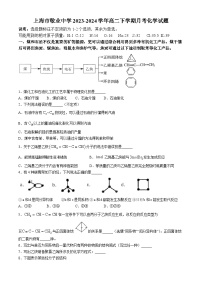 上海市敬业中学2023-2024学年高二下学期月考化学试题(无答案)