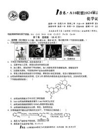 安徽省A10联盟2024届高三4月质量检测化学试卷含解析