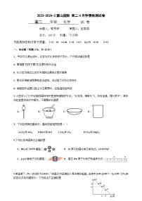 湖南省长沙市麓山国际实验学校2023-2024学年高二下学期4月月考化学试卷（解析版）