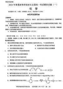 湖北省新高考协作体2024届高三下学期一模化学试题（PDF版附答案）