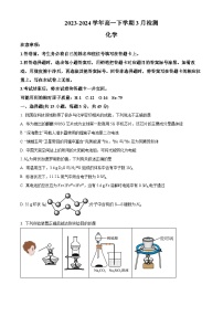 河南省南阳市镇平县第一高级中学2023-2024学年高一下学期3月月考化学试题（原卷版+解析版）