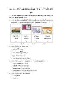 2021-2022学年广东省深圳市光明高级中学高一（下）期中化学试卷