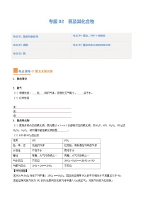 【期中复习】人教版2019必修第二册2023-2024学年高一下册化学 专题02 氮及其化合物（考点梳理+练习）.zip