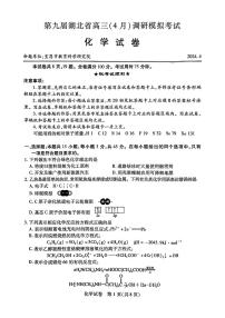 湖北省第九届2023-2024学年高三下学期4月四调（三模）考试化学试卷