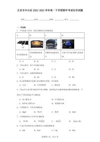 【高一化学】2023北京丰台区下学期期中试卷及答案（B卷）