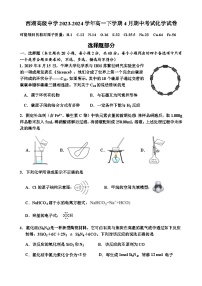 浙江省杭州市西湖高级中学2023-2024学年高一下学期4月期中考试化学试题（含答案）