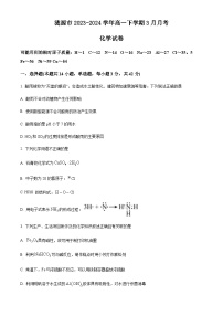 湖南省娄底市涟源市2023-2024学年高一下学期3月月考化学试题（原卷版+解析版）