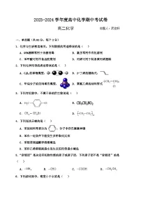 河北省衡水市武强中学2023-2024学年高二下学期期中考试化学试卷（Word版附答案）