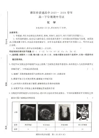 河南省濮阳市2023-2024学年高一下学期期中考试化学试题